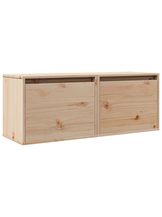 Nástěnné skříňky 2 ks 45 x 30 x 35 cm masivní borové dřevo