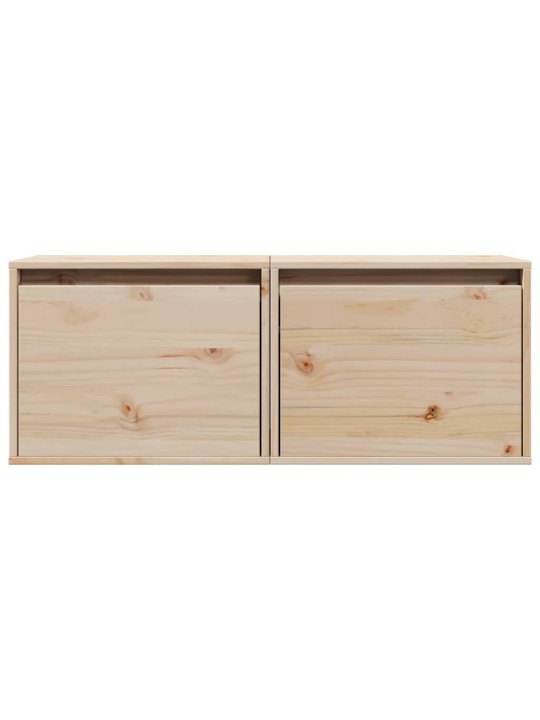 Nástěnné skříňky 2 ks 45 x 30 x 35 cm masivní borové dřevo