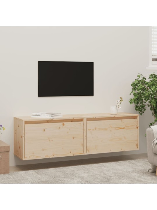 Nástěnné skříňky 2 ks 60 x 30 x 35 cm masivní borové dřevo
