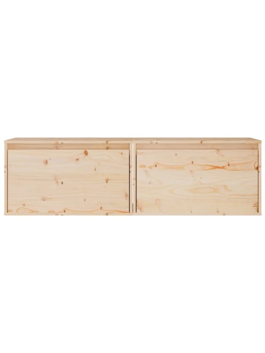 Nástěnné skříňky 2 ks 60 x 30 x 35 cm masivní borové dřevo