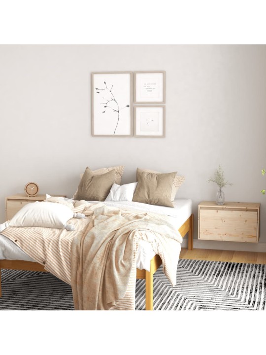 Nástěnné skříňky 2 ks 60 x 30 x 35 cm masivní borové dřevo
