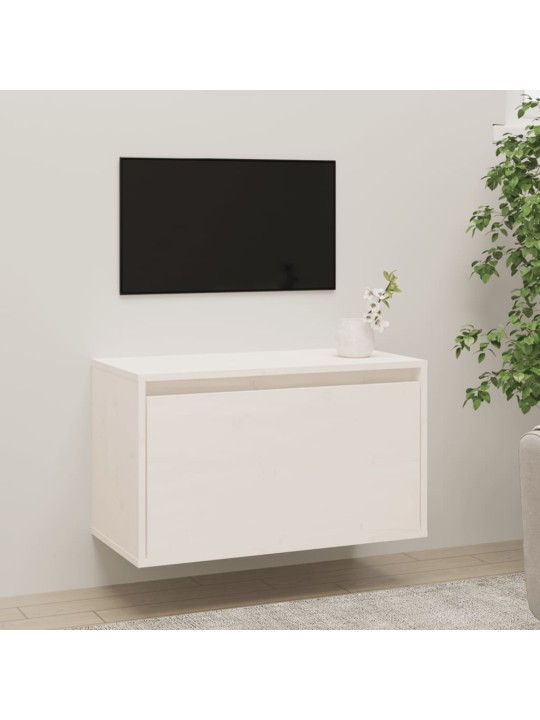 Nástěnná skříňka bílá 60 x 30 x 35 cm masivní borové dřevo