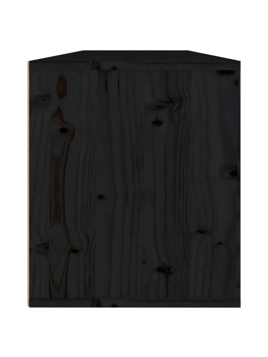 Nástěnné skříňky 2 ks černé 60x30x35 cm masivní borové dřevo