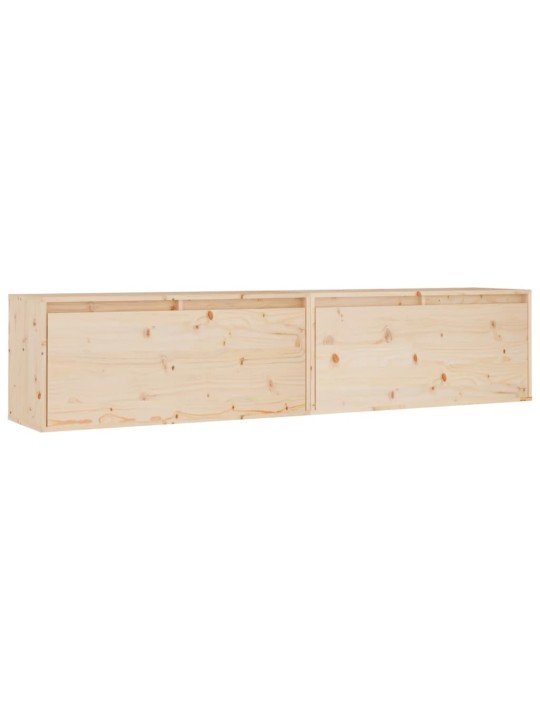 Nástěnné skříňky 2 ks 80 x 30 x 35 cm masivní borové dřevo