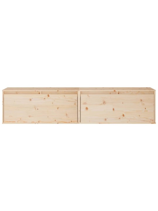 Nástěnné skříňky 2 ks 80 x 30 x 35 cm masivní borové dřevo
