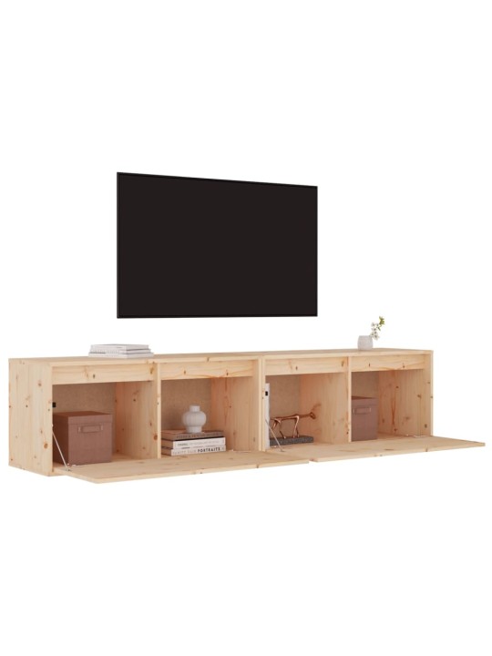 Nástěnné skříňky 2 ks 80 x 30 x 35 cm masivní borové dřevo