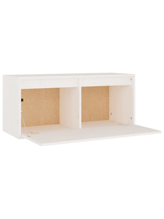 Nástěnná skříňka bílá 80 x 30 x 35 cm masivní borové dřevo
