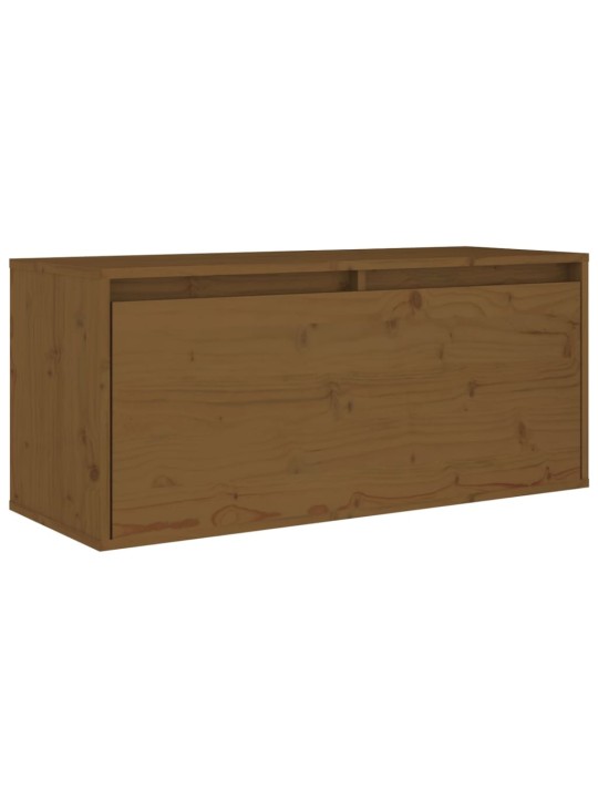 Nástěnná skříňka medově hnědá 80x30x35 cm masivní borové dřevo