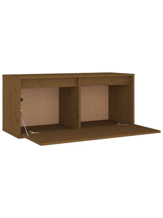 Nástěnná skříňka medově hnědá 80x30x35 cm masivní borové dřevo