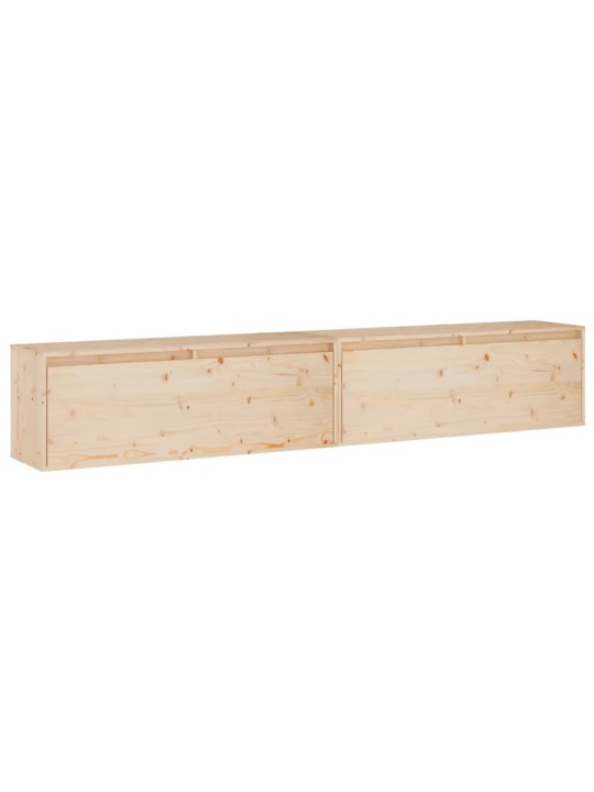 Nástěnné skříňky 2 ks 100 x 30 x 35 cm masivní borové dřevo