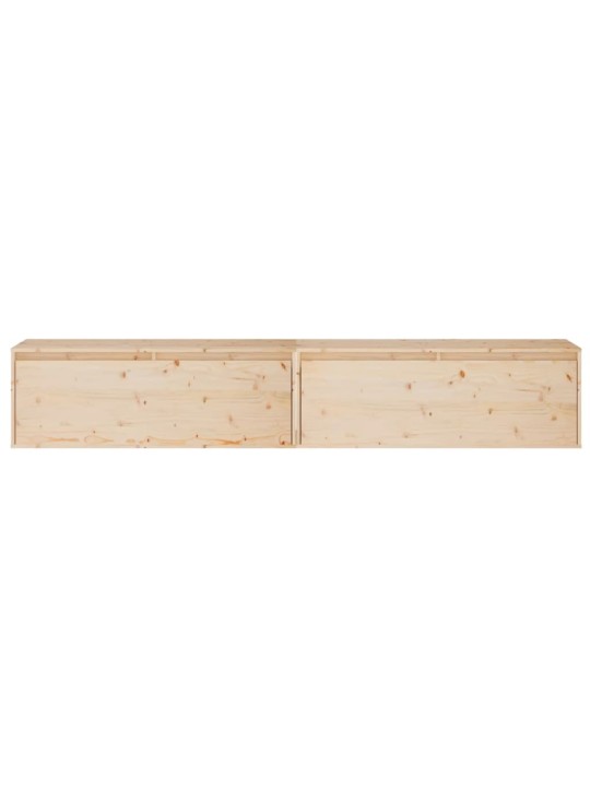 Nástěnné skříňky 2 ks 100 x 30 x 35 cm masivní borové dřevo