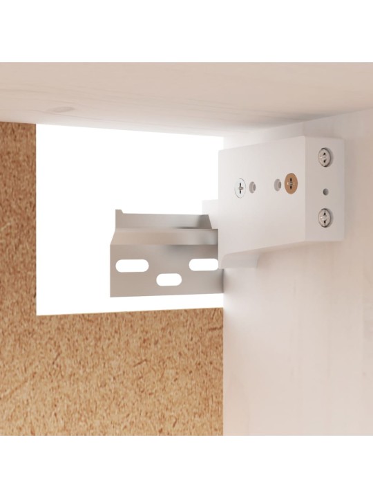 Nástěnné skříňky 2 ks bílé 100x30x35 cm masivní borové dřevo