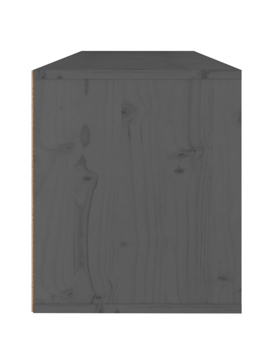 Nástěnná skříňka šedá 100 x 30 x 35 cm masivní borové dřevo
