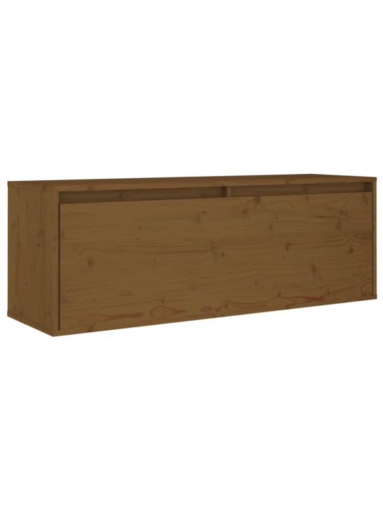 Nástěnná skříňka medově hnědá 100 x 30 x 35 cm masivní borovice