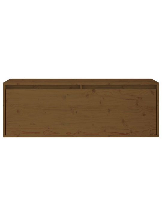 Nástěnná skříňka medově hnědá 100 x 30 x 35 cm masivní borovice