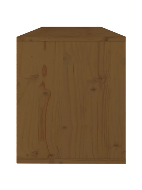 Nástěnná skříňka medově hnědá 100 x 30 x 35 cm masivní borovice