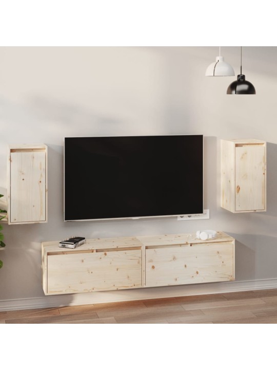 Nástěnné skříňky 2 ks 30 x 30 x 60 cm masivní borové dřevo