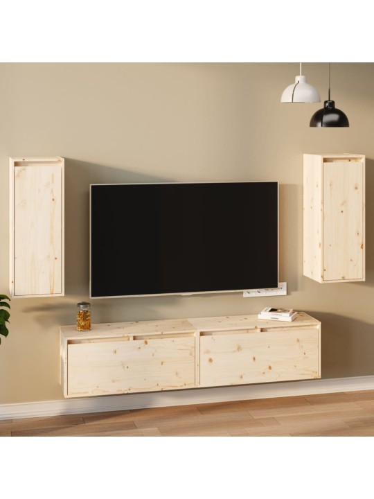 Nástěnné skříňky 2 ks 30 x 30 x 80 cm masivní borovice