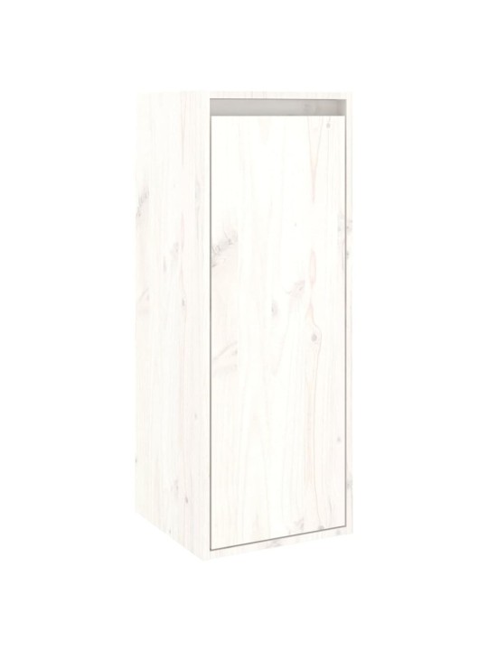 Nástěnná skříňka bílá 30 x 30 x 80 cm masivní borové dřevo