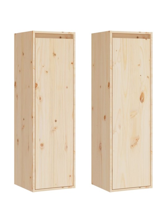 Nástěnné skříňky 2 ks 30 x 30 x 100 cm masivní borové dřevo