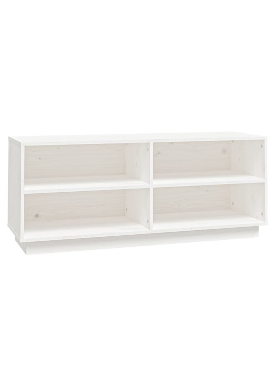 Botník bílý 110 x 34 x 45 cm masivní borové dřevo