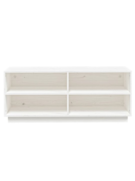 Botník bílý 110 x 34 x 45 cm masivní borové dřevo