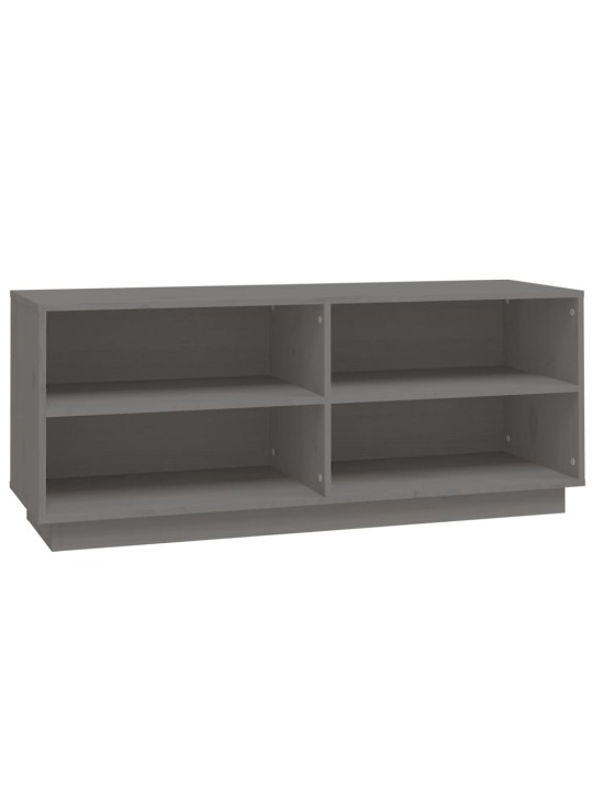 Botník šedý 110 x 34 x 45 cm masivní borové dřevo