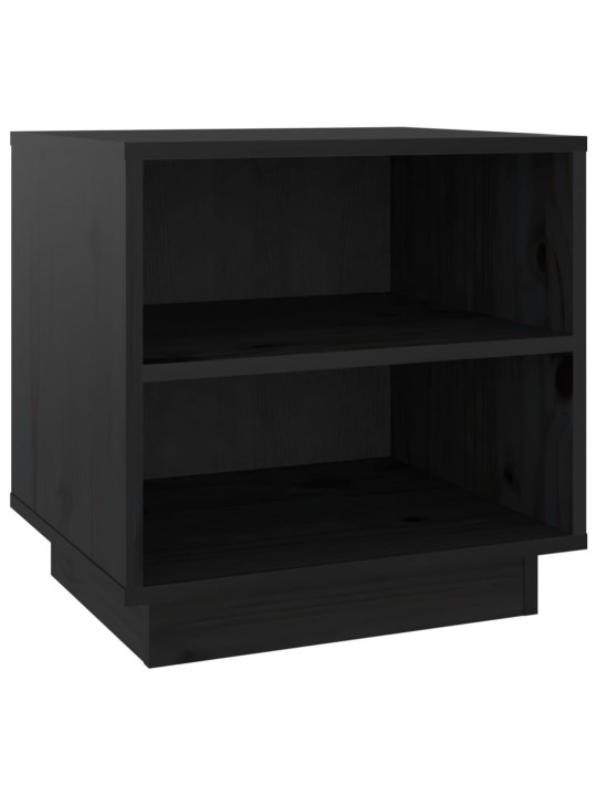 Noční stolky 2 ks černé 40 x 34 x 40 cm masivní borové dřevo