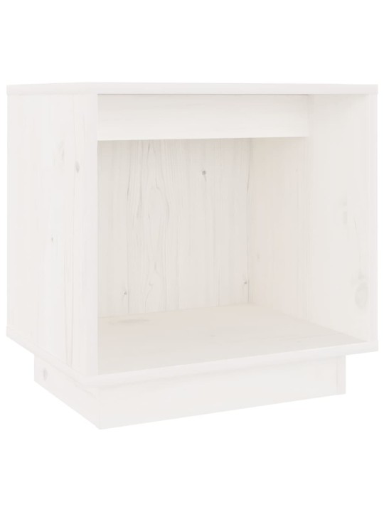 Noční stolky 2 ks bílé 40 x 30 x 40 cm masivní borové dřevo