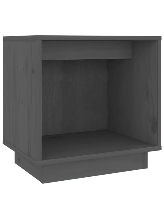 Noční stolky 2 ks šedé 40 x 30 x 40 cm masivní borové dřevo