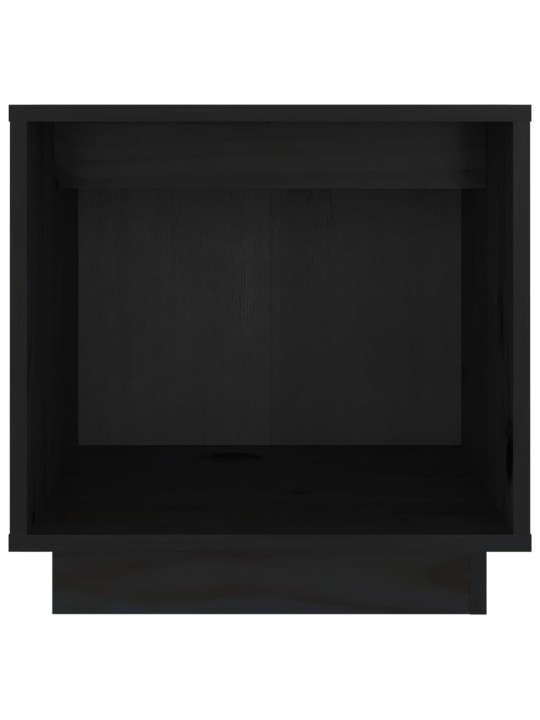 Noční stolky 2 ks černé 40 x 30 x 40 cm masivní borové dřevo