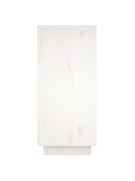 Příborník bílý 60 x 34 x 75 cm masivní borové dřevo