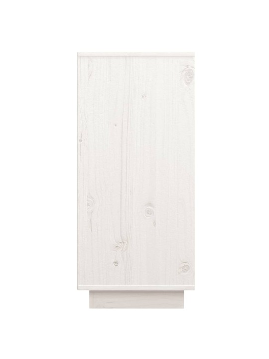 Příborník bílý 60 x 34 x 75 cm masivní borové dřevo