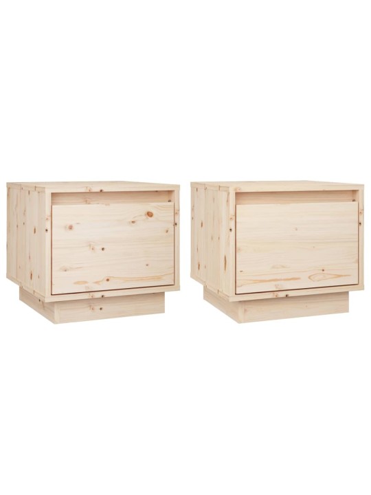 Noční stolky 2 ks 35 x 34 x 32 cm masivní borové dřevo