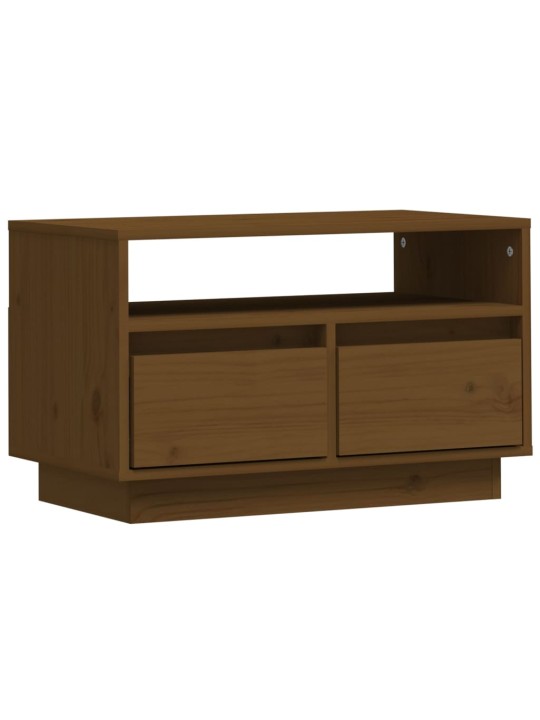 TV skříňka medově hnědá 60 x 35 x 37 cm masivní borové dřevo