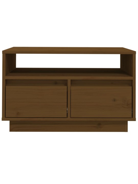 TV skříňka medově hnědá 60 x 35 x 37 cm masivní borové dřevo