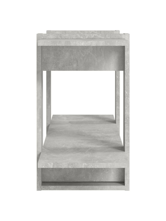 Knihovna betonově šedá 100 x 30 x 51 cm kompozitní dřevo
