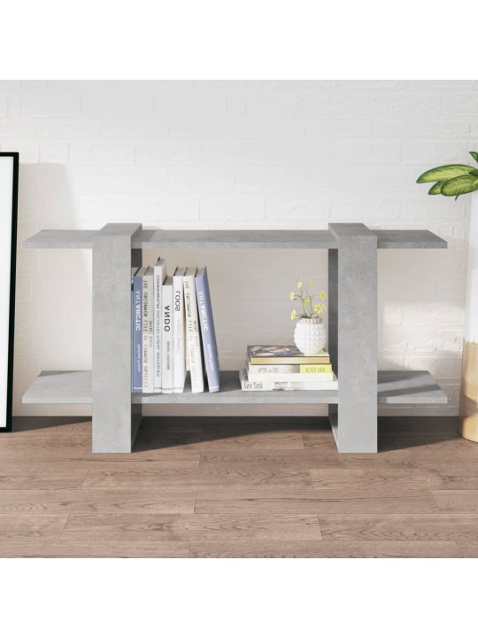 Knihovna betonově šedá 100 x 30 x 51 cm kompozitní dřevo