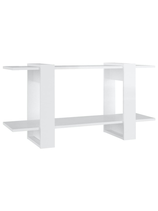 Knihovna bílá s vysokým leskem 100x30x51 cm kompozitní dřevo