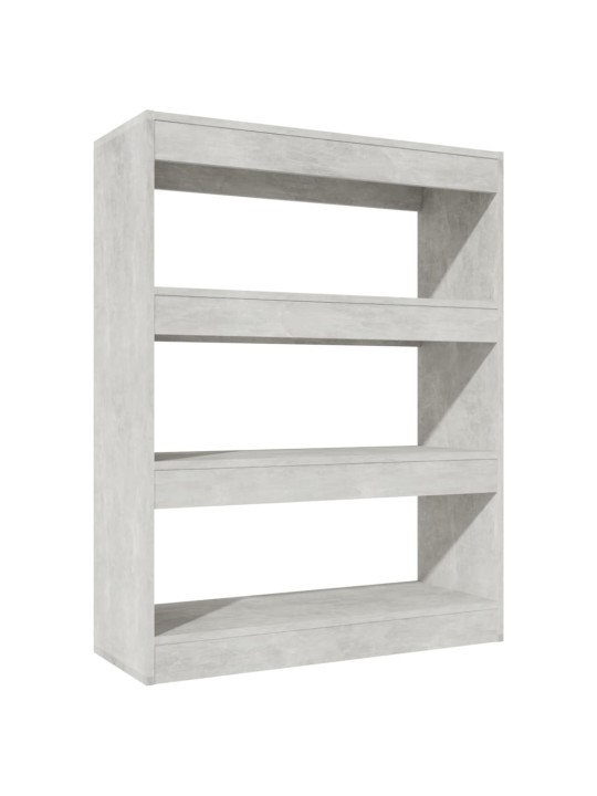 Knihovna/dělicí stěna beton šedá 80x30x103 cm kompozitní dřevo