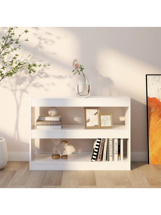 Knihovna / dělicí stěna bílá 100 x 30 x 72 cm