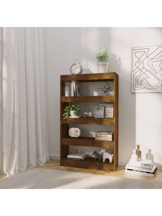 Knihovna/dělicí stěna kouřový dub 80x30x135 cm kompozitní dřevo