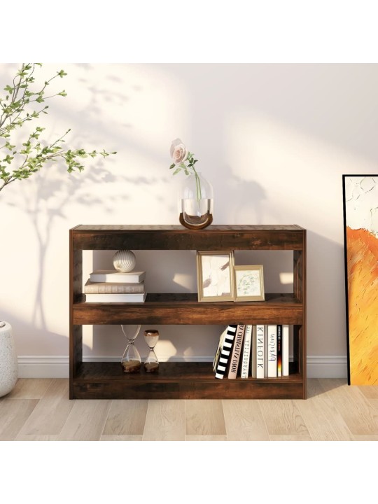Knihovna / dělicí stěna kouřový dub 100 x 30 x 72 cm