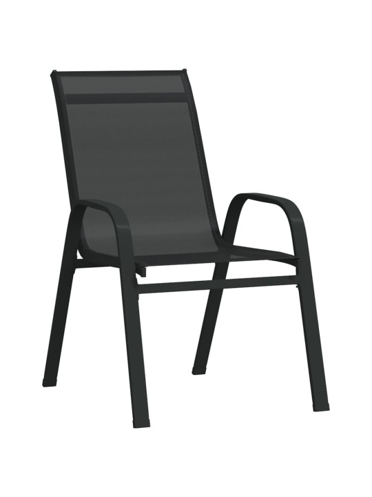 3dílný zahradní bistro set černý