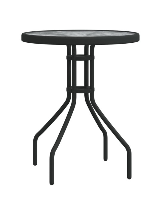 3dílný zahradní bistro set černý