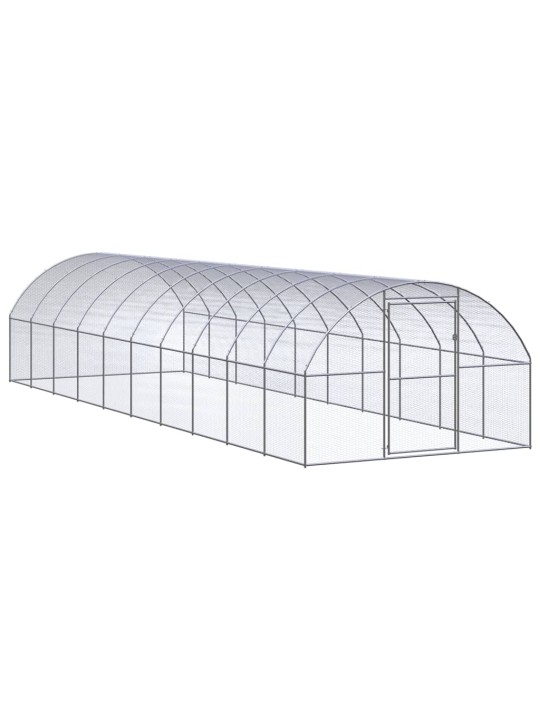 Venkovní klec pro kuřata 3 x 10 x 2 m pozinkovaná ocel