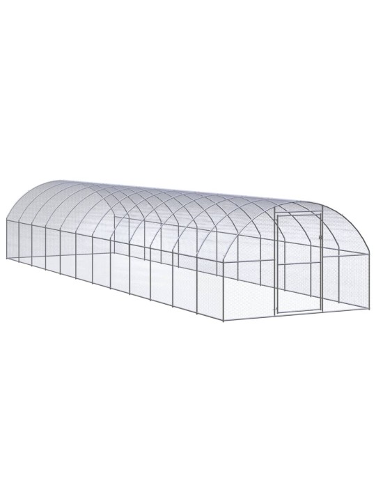 Venkovní klec pro kuřata 3 x 12 x 2 m pozinkovaná ocel