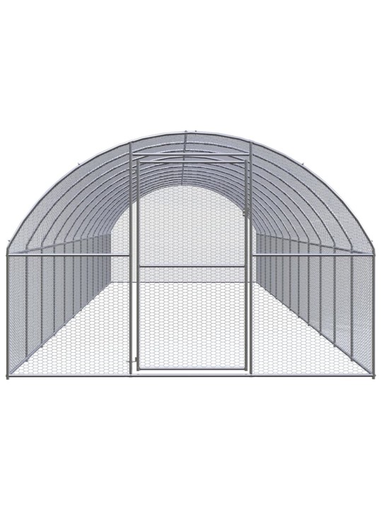Venkovní klec pro kuřata 3 x 12 x 2 m pozinkovaná ocel