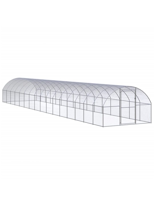 Venkovní klec pro kuřata 3 x 16 x 2 m pozinkovaná ocel