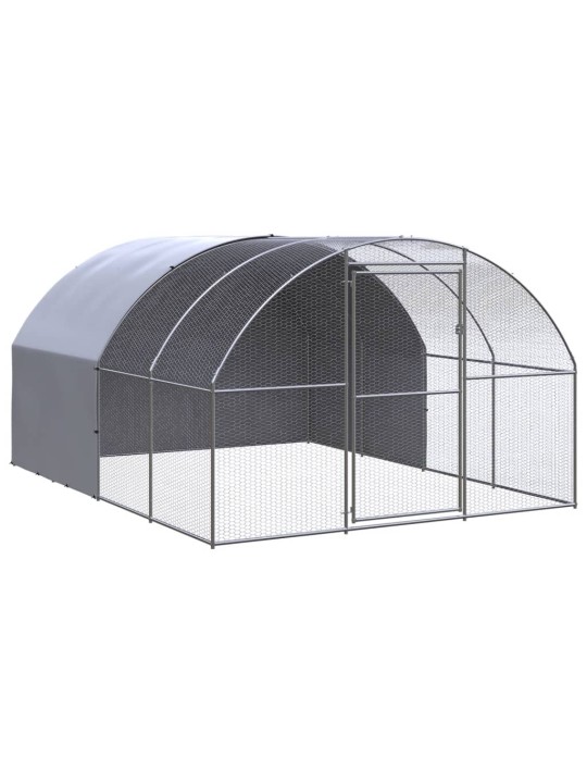 Venkovní klec pro kuřata 3 x 4 x 2 m pozinkovaná ocel